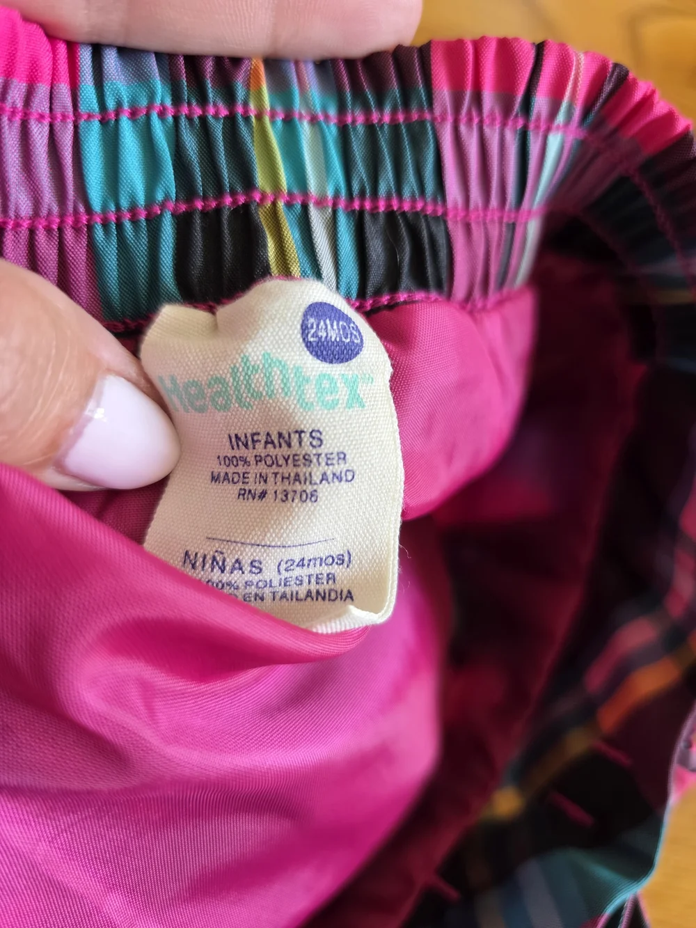 healthtex Pink and Blue Plaid Bubble Skirt